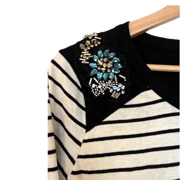 NWT~Zara Long Sleeve Shirt Shoulder Details Size S - Picture 2 of 5